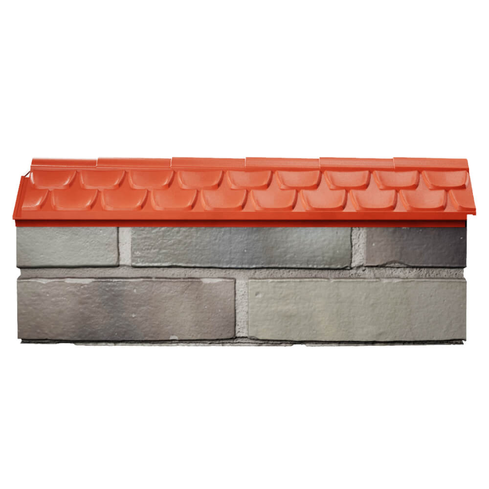 Парапет Zking Эльбрус Красный с посадкой на 0.5 кирпича (130мм) в Крымске фото