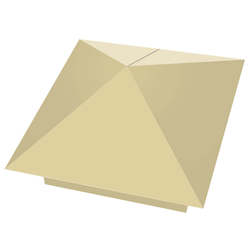 Колпак металлический 400х400мм RAL1014 Бежевый заборный Крымск фото