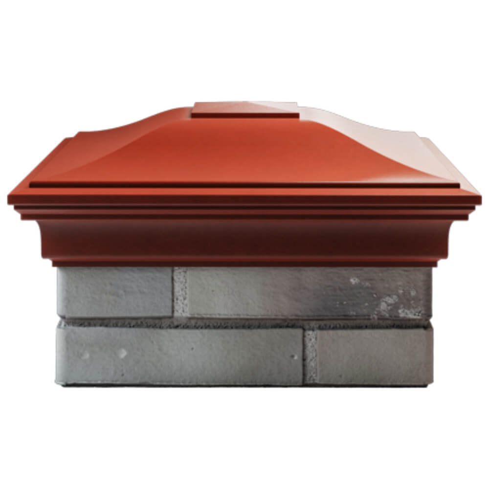 Колпак Zking Монблан Красный на столб 1.5х1.5 кирпича (385х385мм) Крымск фото