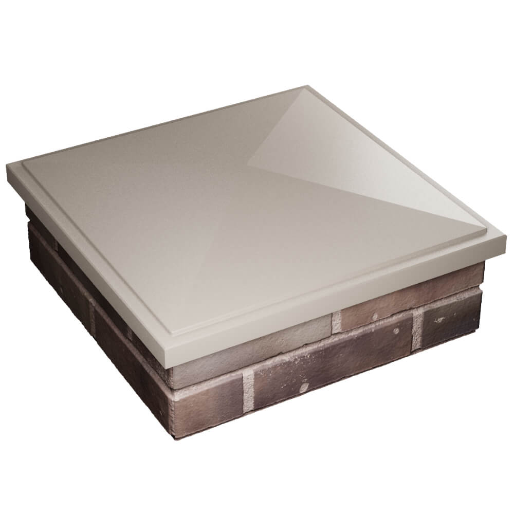 Колпак Zking БонаМоно Бежевый на столб 2х2 кирпича (515х515, 530х530мм) в Крымске фото