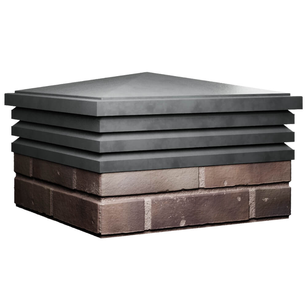 Колпак Zking Бона ХайТек Серый на столб 2х2 кирпича (513х513мм) в Крымске фото