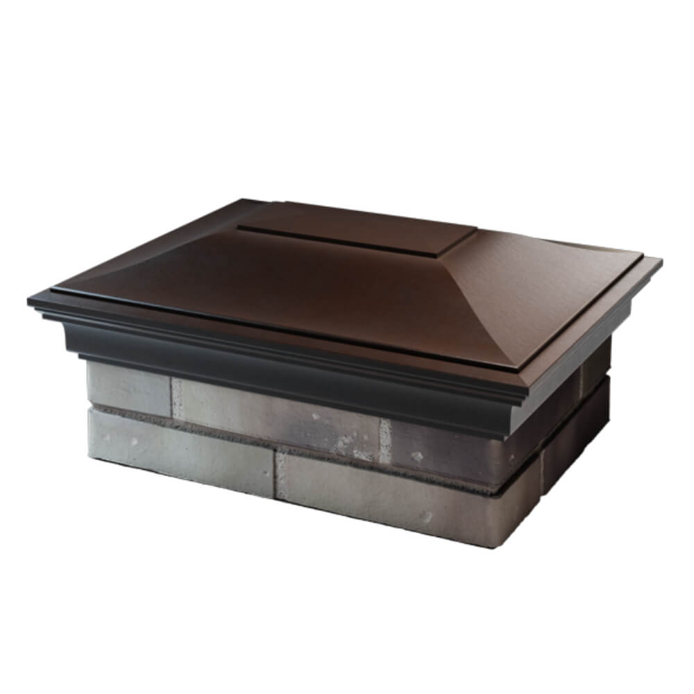 Колпак Zking Монблан Коричневый на столб 2х1.5 кирпича (515х385мм) в Крымске фото