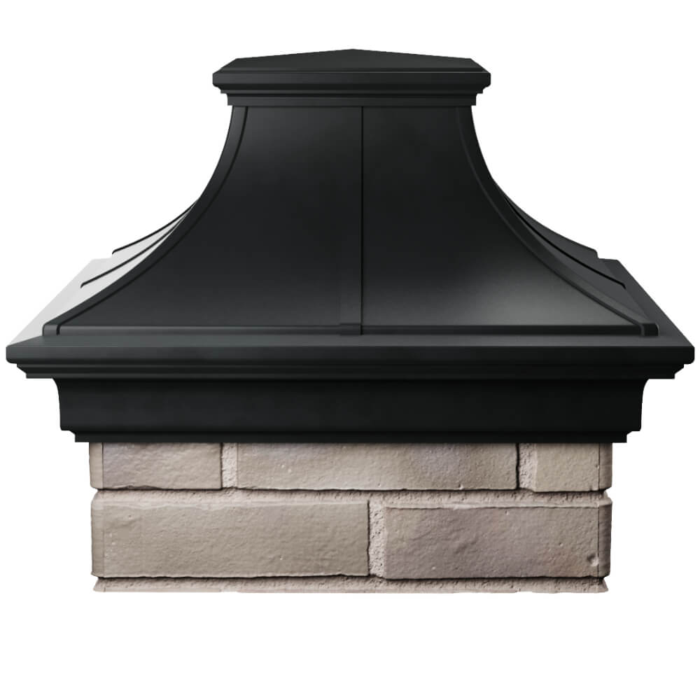 Колпак Zking Монблан Премиум Черный на столб 1.5х1.5 кирпича (385х385мм) Крымск фото