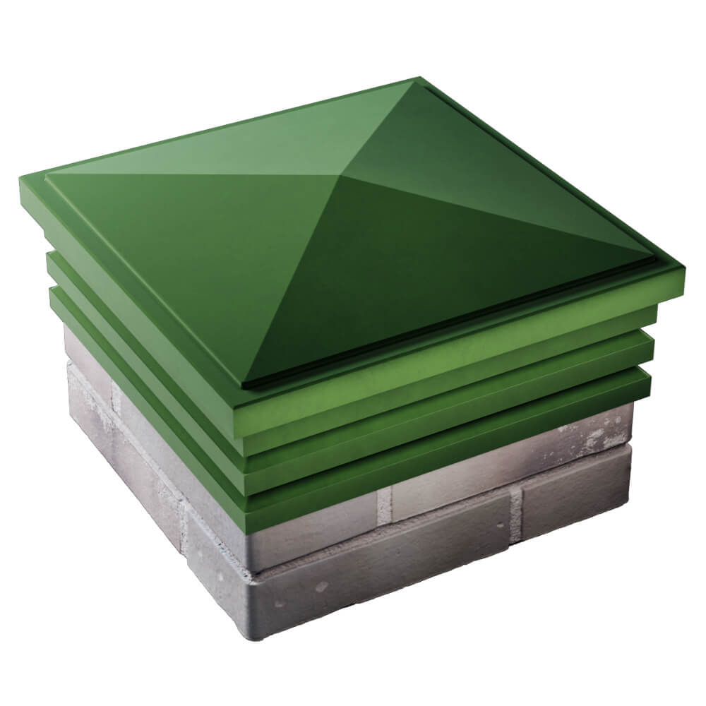 Колпак Zking Бона ХайТек Зеленый на столб 1.5х1.5 кирпича (385х385мм) в Крымске фото