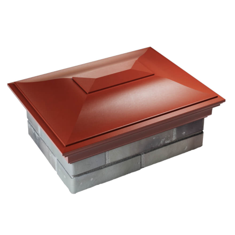 Колпак Zking Монблан Красный на столб 2х1.5 кирпича (515х385мм) Крымск фото