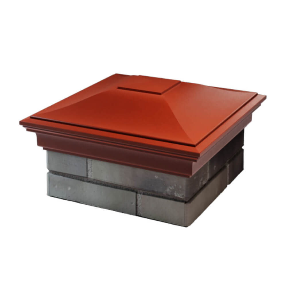 Колпак Zking Монблан Красный на столб 1.5х1.5 еврокирпича 0.7НФ (355х355мм) в Крымске фото