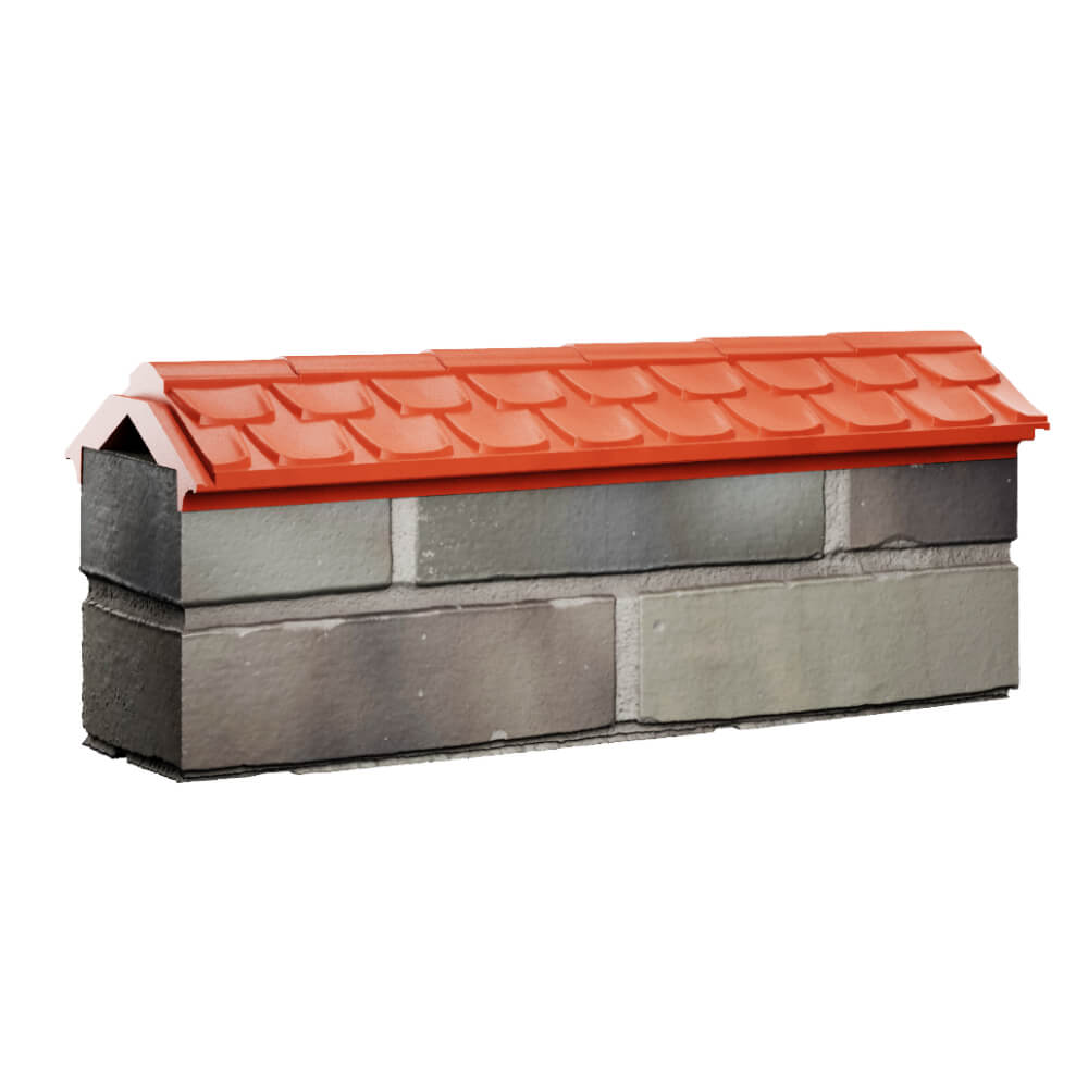 Парапет Zking Эльбрус Красный с посадкой на 0.5 кирпича (130мм) Крымск фото