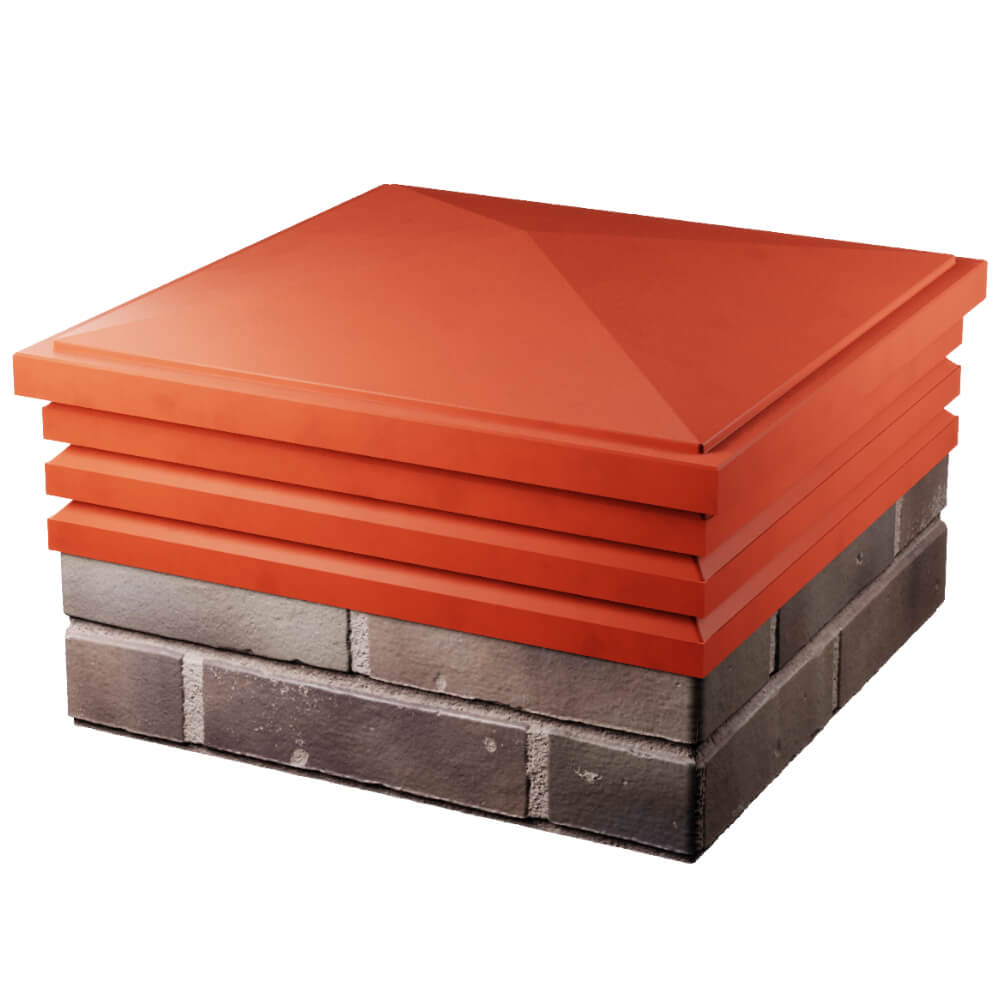 Колпак Zking Бона ХайТек Красный на столб 2х2 кирпича (513х513мм) в Крымске фото