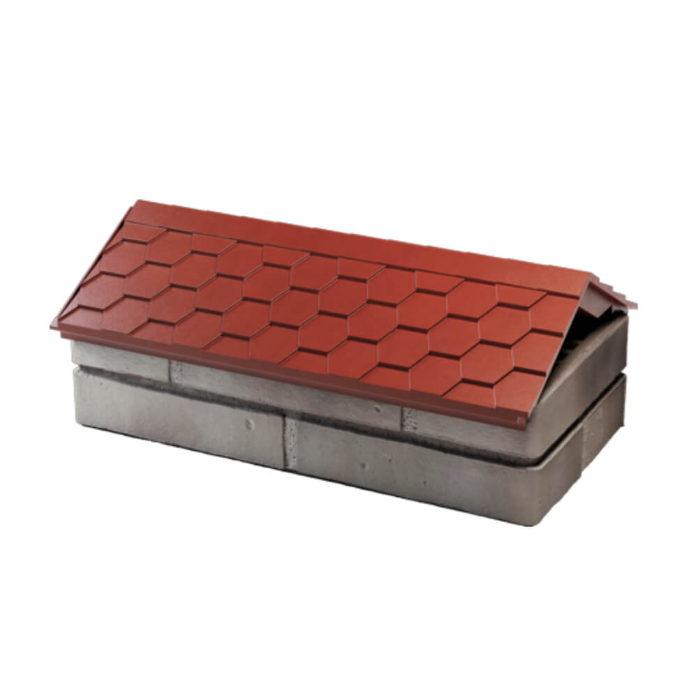 Парапет Zking Эверест Красный с посадкой на 1 кирпич (200/225/255мм) в Крымске фото