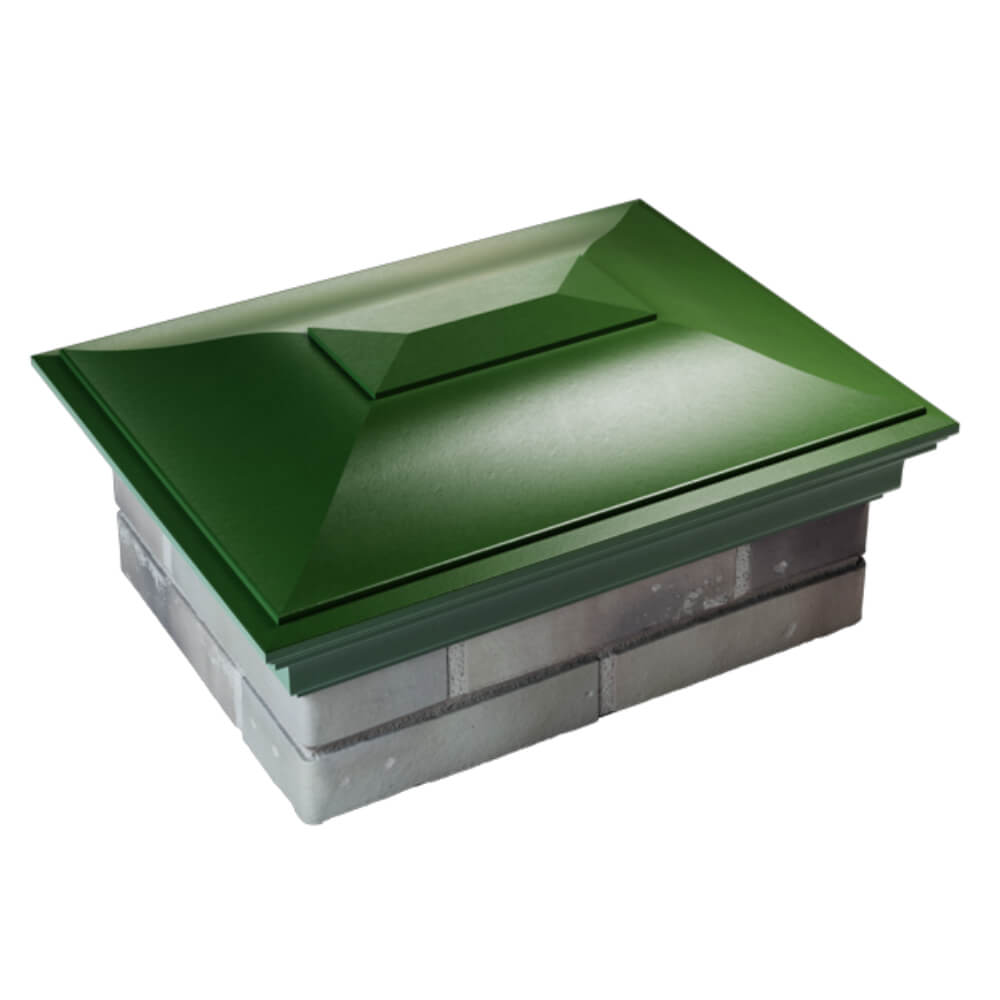 Колпак Zking Монблан Зеленый на столб 2х1.5 кирпича (515х385мм) Крымск фото