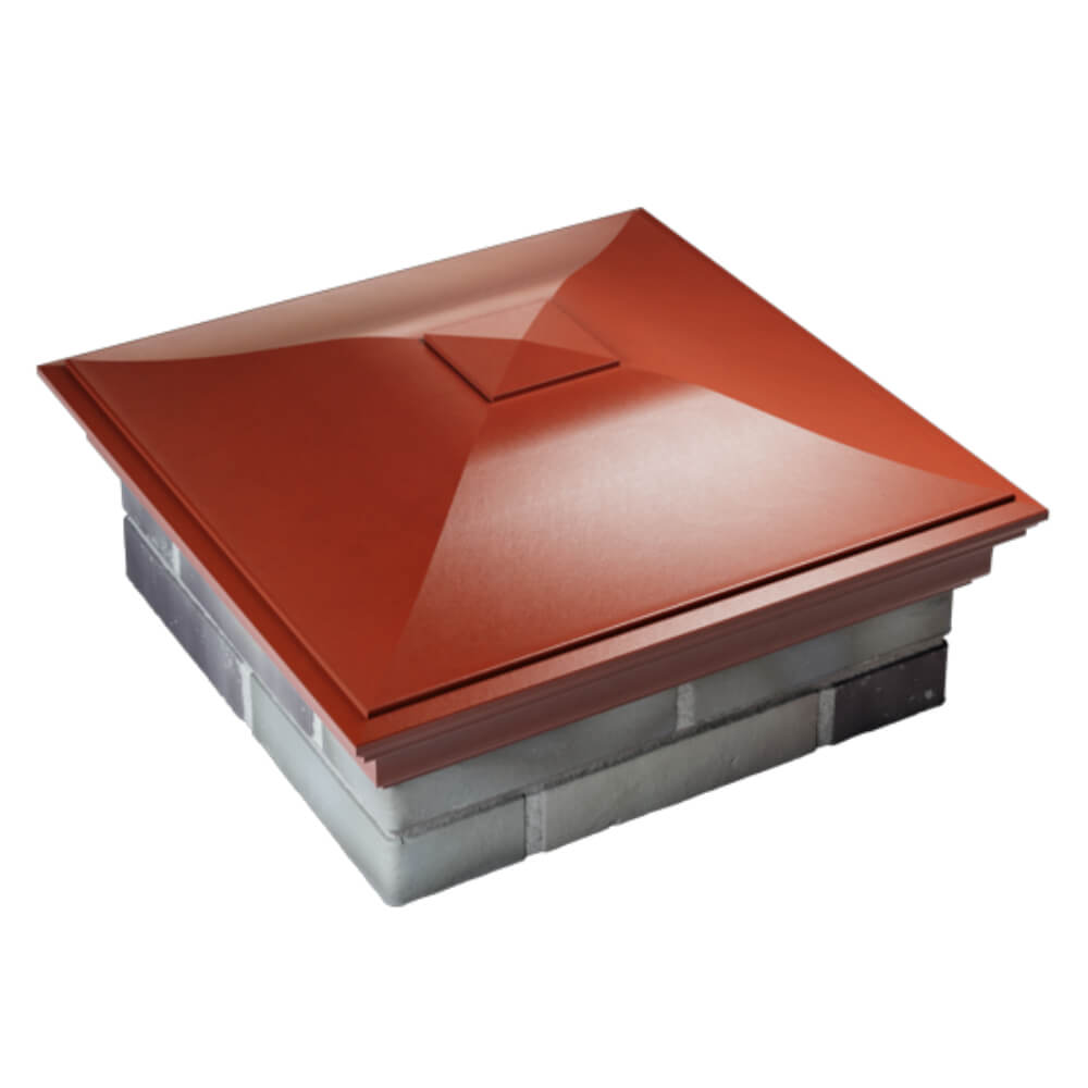 Колпак Zking Монблан Красный на столб 2х2 кирпича (515х515мм) Крымск фото