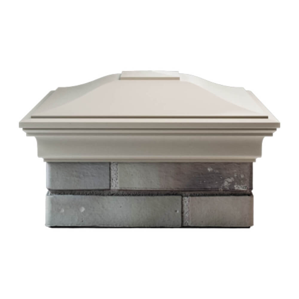 Колпак Zking Монблан Бежевый на столб 1.5х1.5 еврокирпича 0.7НФ (355х355мм) Крымск фото