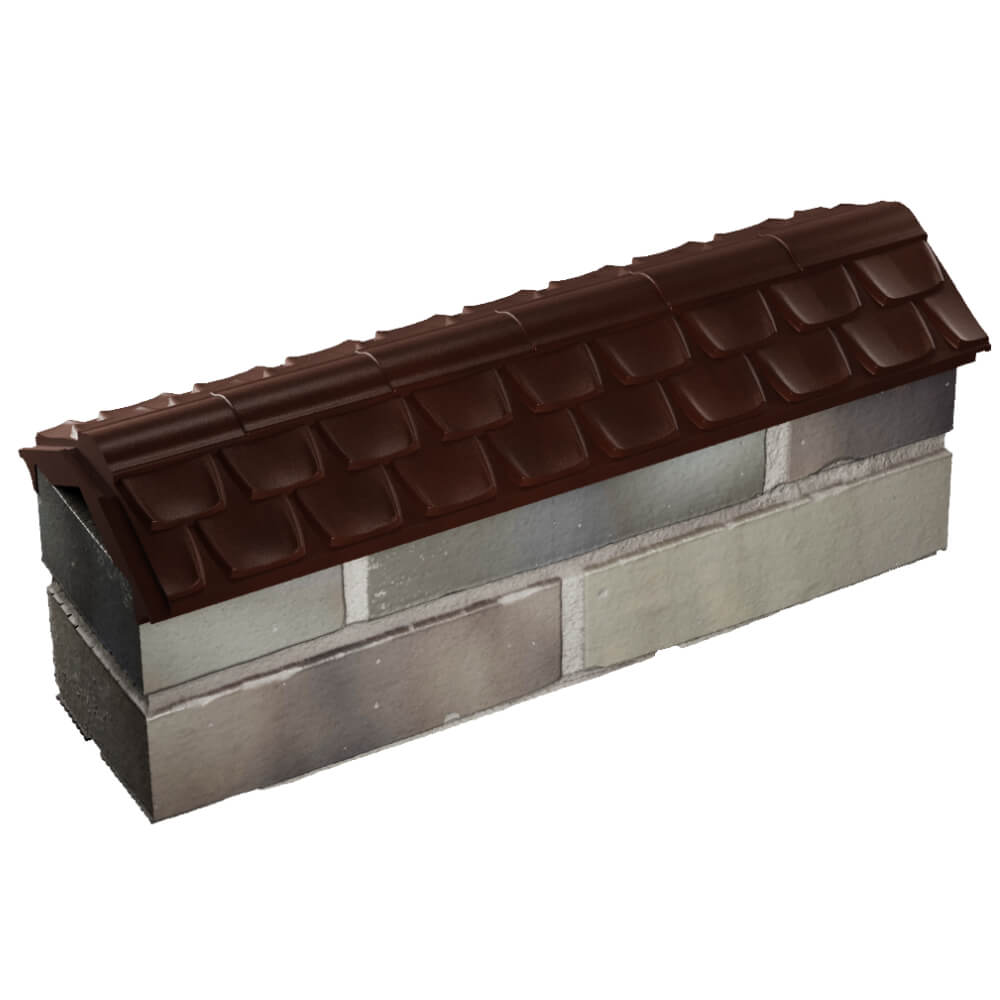 Парапет Zking Эльбрус Коричневый с посадкой на 0.5 кирпича (130мм) в Крымске фото