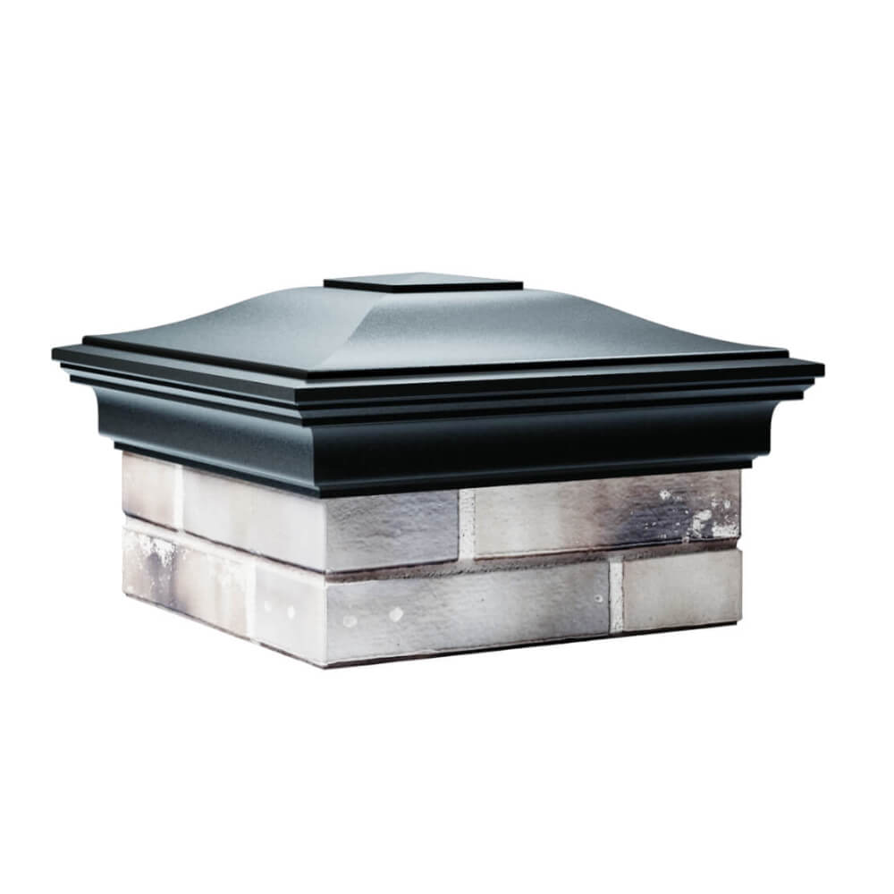 Колпак Zking Монблан Черный на столб 1.5х1.5 еврокирпича 0.7НФ (355х355мм) в Крымске фото