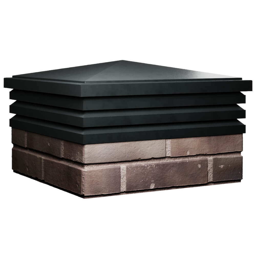 Колпак Zking Бона ХайТек Черный на столб 2х2 кирпича (513х513мм) в Крымске фото