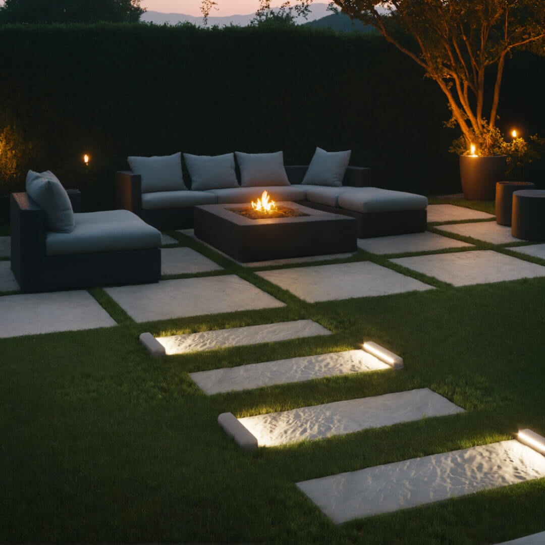 LED Светильник для шаговой плиты STONE Светлая Галька 330х75х98мм в Крымске фото