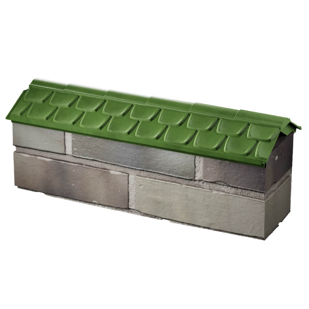 Парапет Zking Эльбрус Зеленый с посадкой на 0.5 кирпича (130мм) в Крымске фото