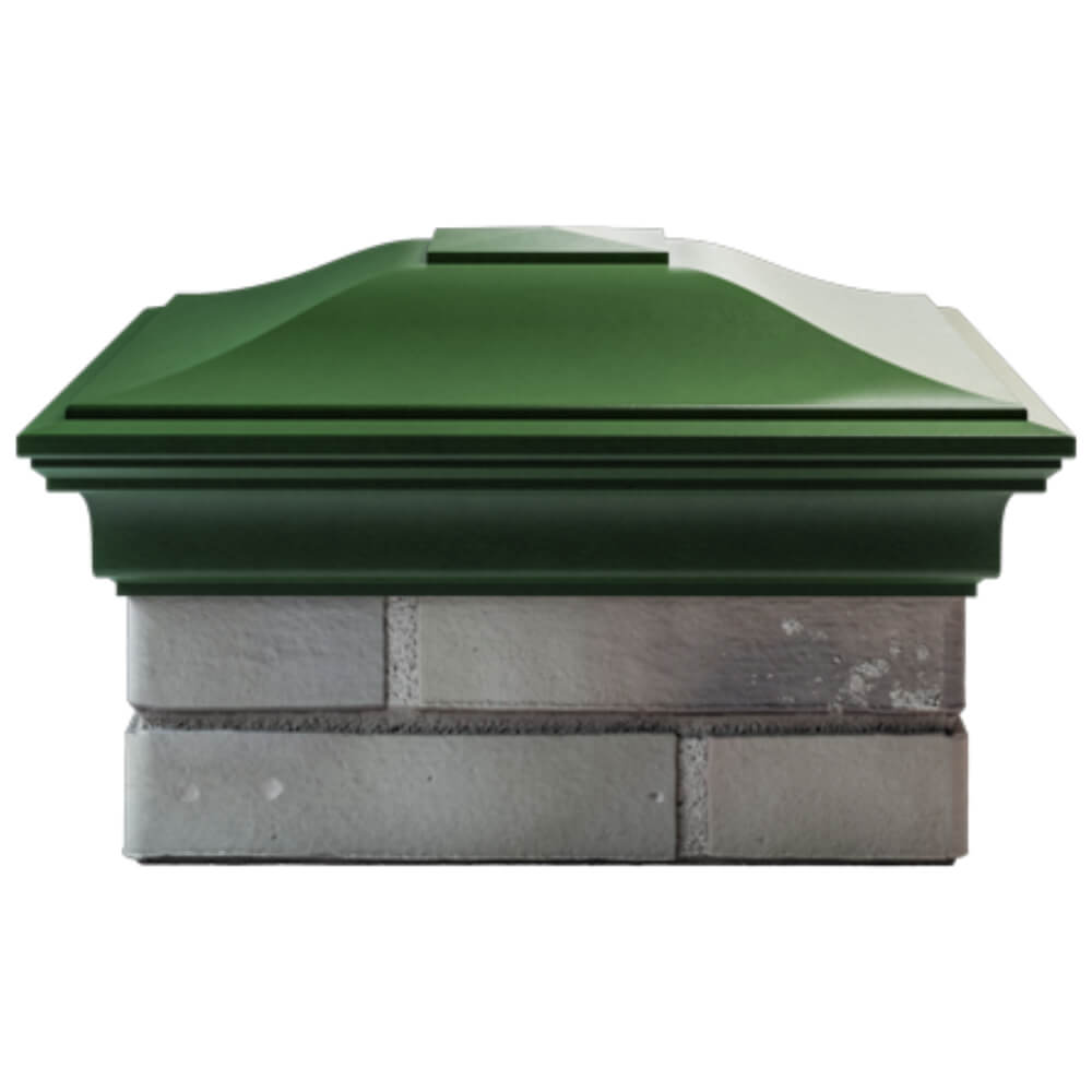 Колпак Zking Монблан Зеленый на столб 1.5х1.5 кирпича (385х385мм) Крымск фото