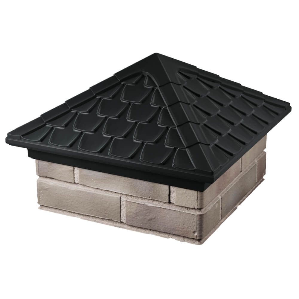 Колпак Zking Эльбрус Черный на столб 1.5х1.5 кирпича (385х385мм) в Крымске фото