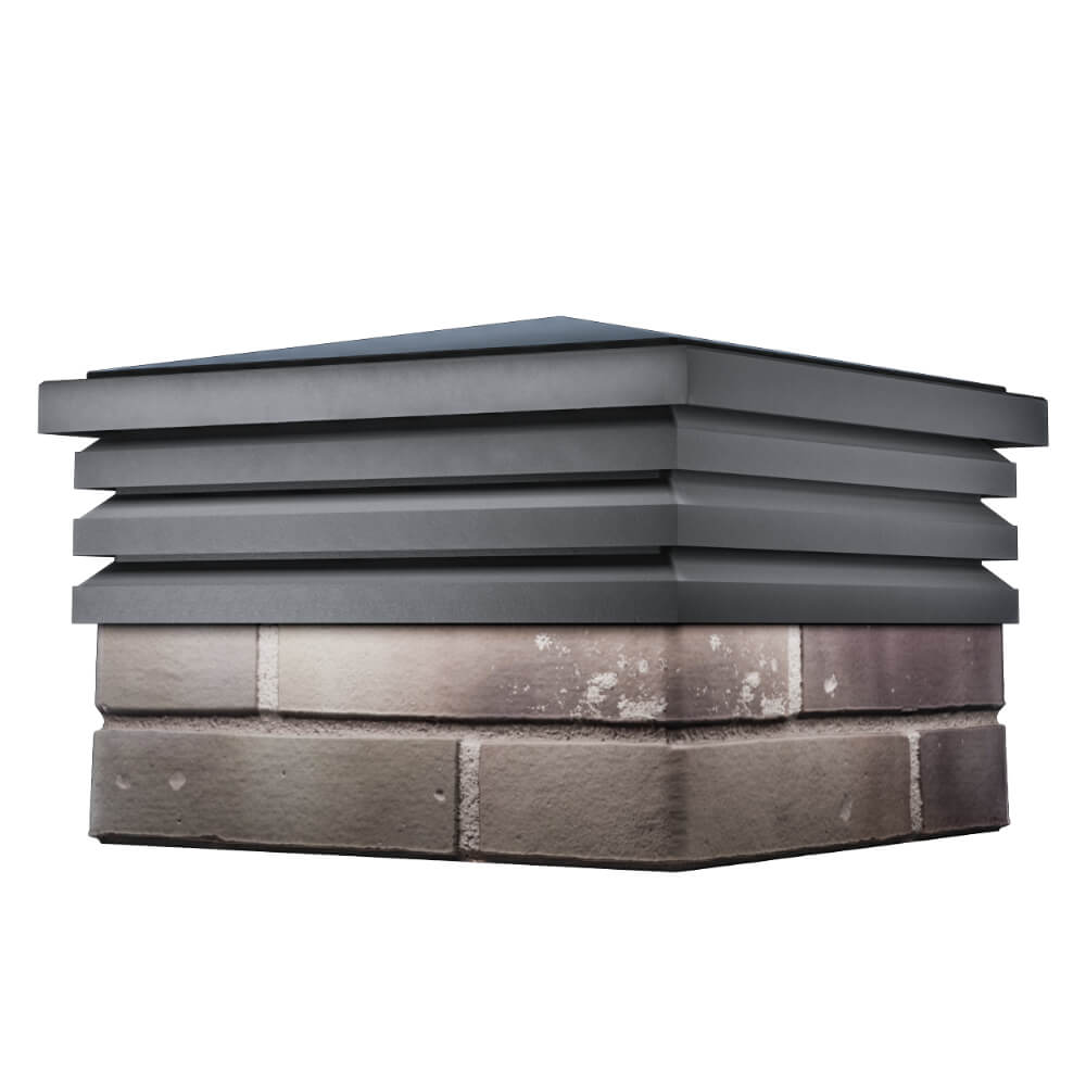 Колпак Zking Бона ХайТек Серый на столб 1.5х1.5 кирпича (385х385мм) в Крымске фото