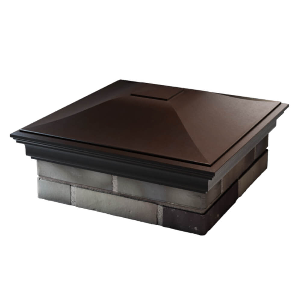 Колпак Zking Монблан Коричневый на столб 2х2 кирпича (515х515мм) в Крымске фото