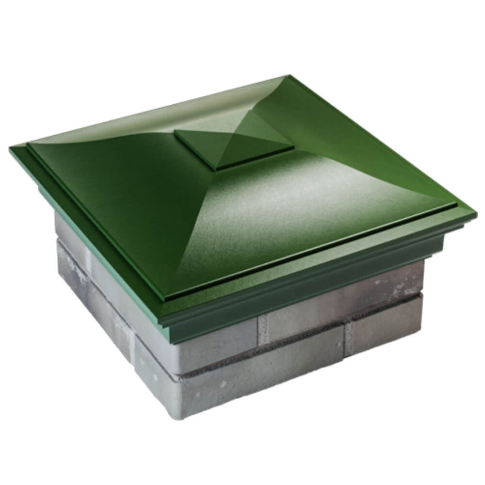 Колпак Zking Монблан Зеленый на столб 1.5х1.5 кирпича (385х385мм) в Крымске фото