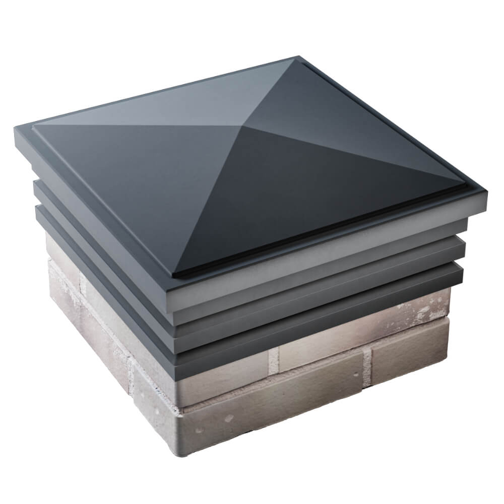 Колпак Zking Бона ХайТек Серый на столб 1.5х1.5 кирпича (385х385мм) в Крымске фото