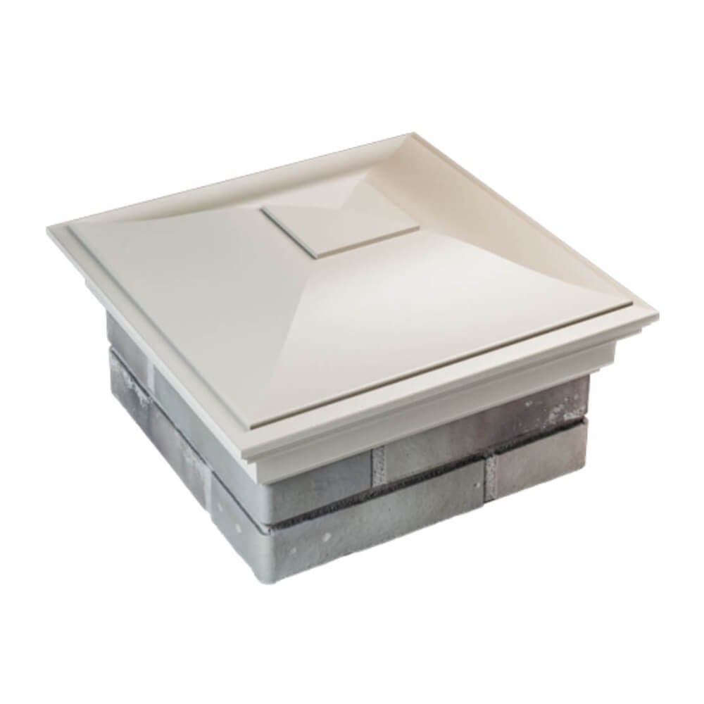 Колпак Zking Монблан Бежевый на столб 1.5х1.5 еврокирпича 0.7НФ (355х355мм) в Крымске фото