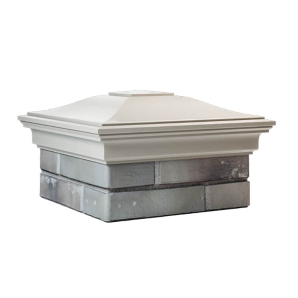 Колпак Zking Монблан Бежевый на столб 1.5х1.5 еврокирпича 0.7НФ (355х355мм) в Крымске фото