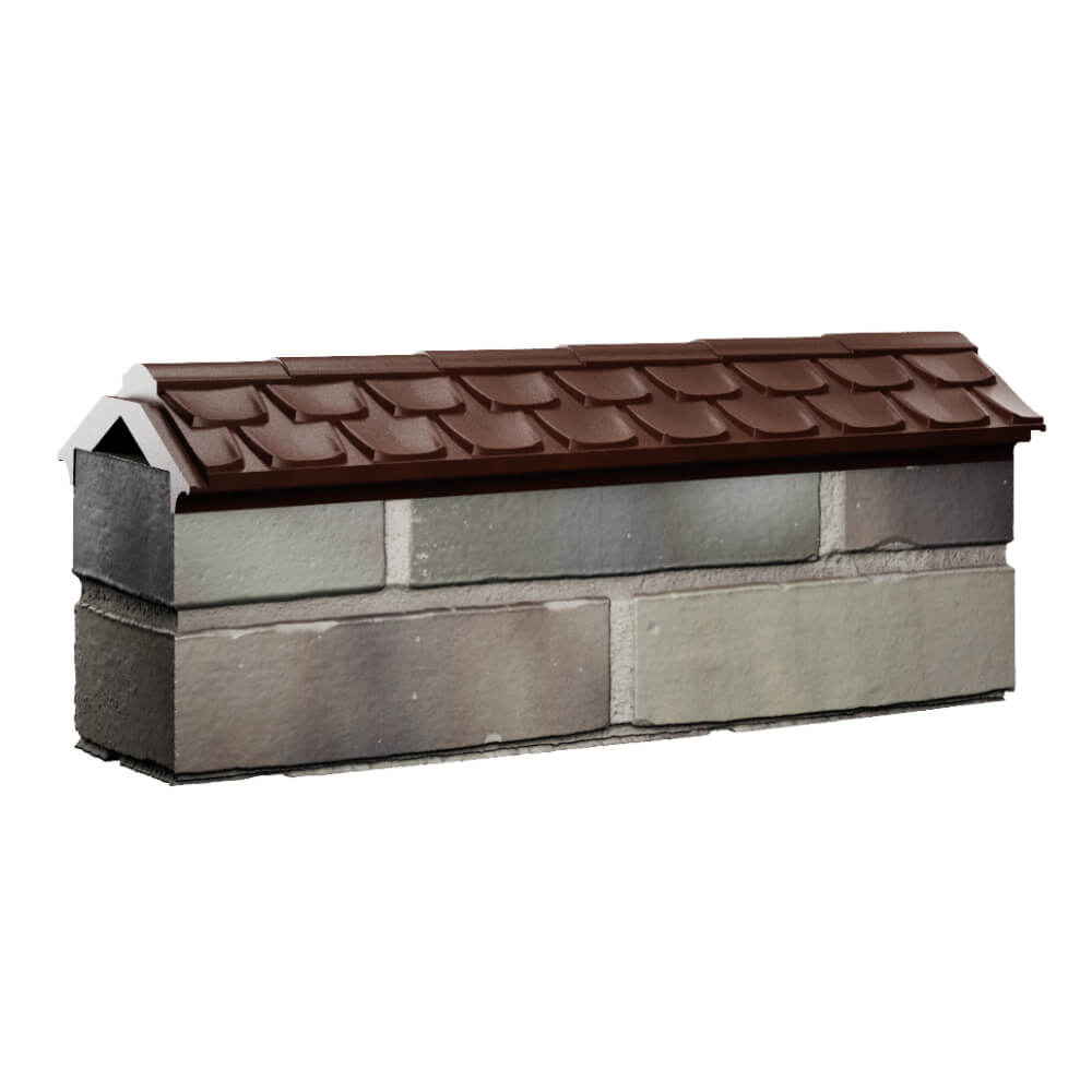 Парапет Zking Эльбрус Коричневый с посадкой на 0.5 кирпича (130мм) Крымск фото