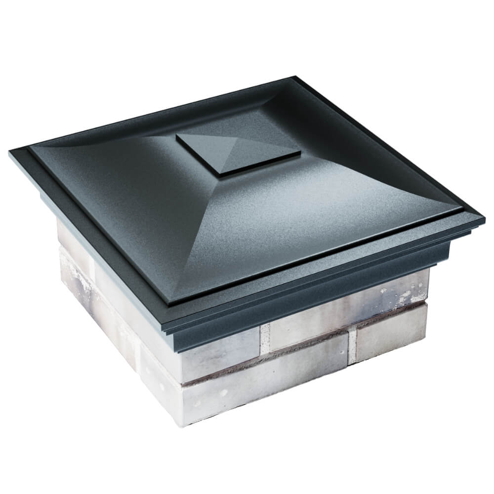 Колпак Zking Монблан Черный на столб 1.5х1.5 кирпича (385х385мм) в Крымске фото