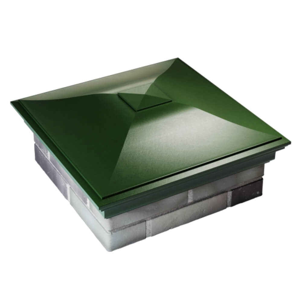 Колпак Zking Монблан Зеленый на столб 2х2 кирпича (515х515мм) Крымск фото