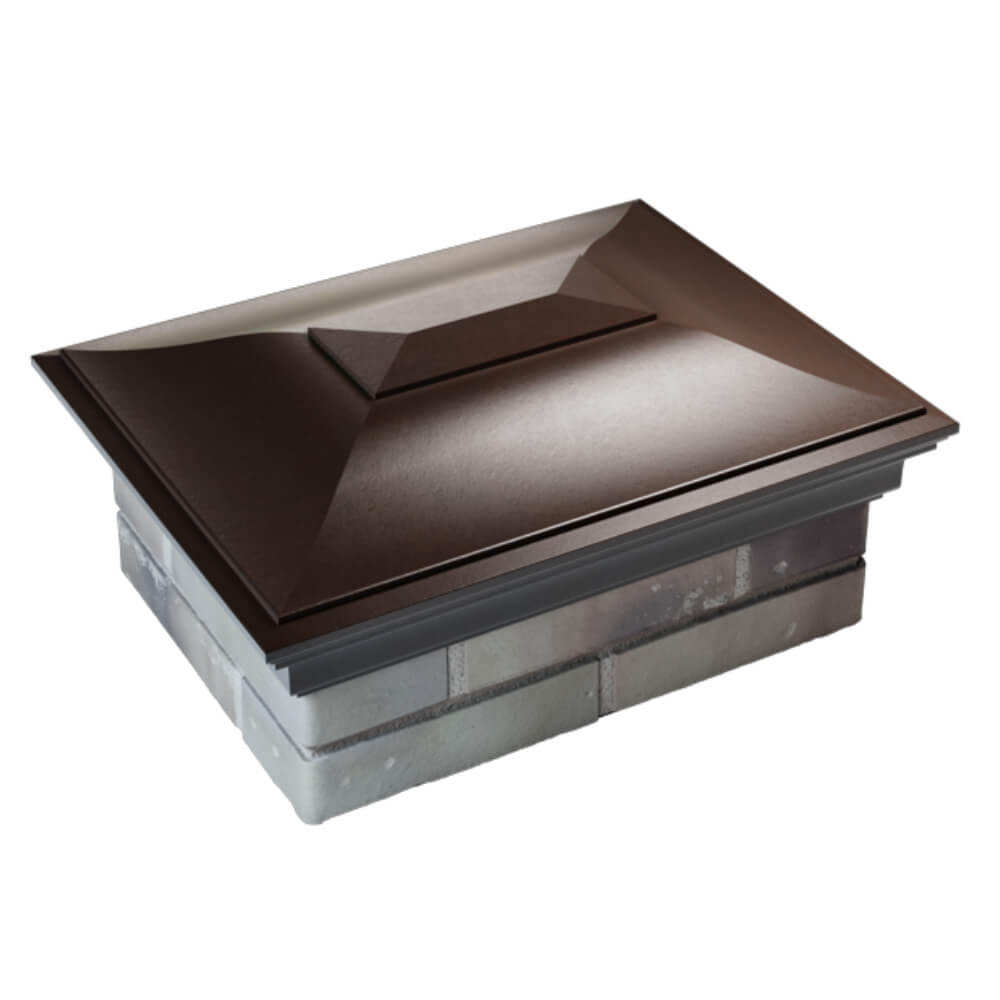 Колпак Zking Монблан Коричневый на столб 2х1.5 кирпича (515х385мм) Крымск фото