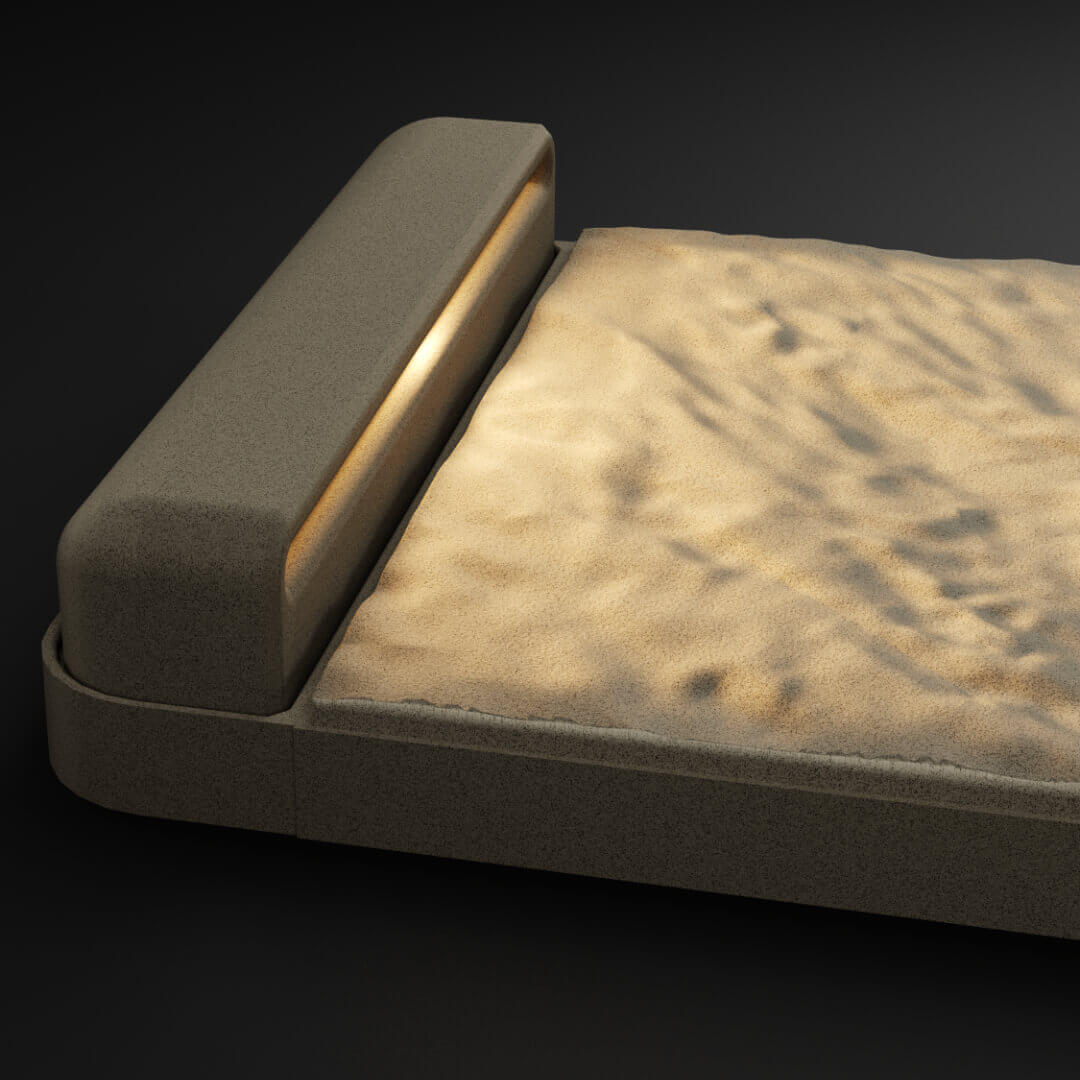 LED Светильник для шаговой плиты STONE Светлая Галька 330х75х98мм Крымск фото