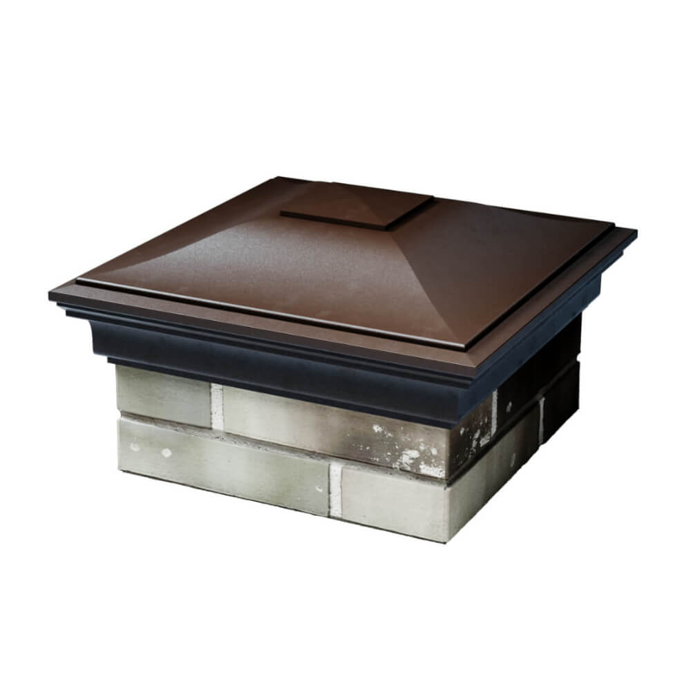 Колпак Zking Монблан Коричневый на столб 1.5х1.5 еврокирпича 0.7НФ (355х355мм) в Крымске фото