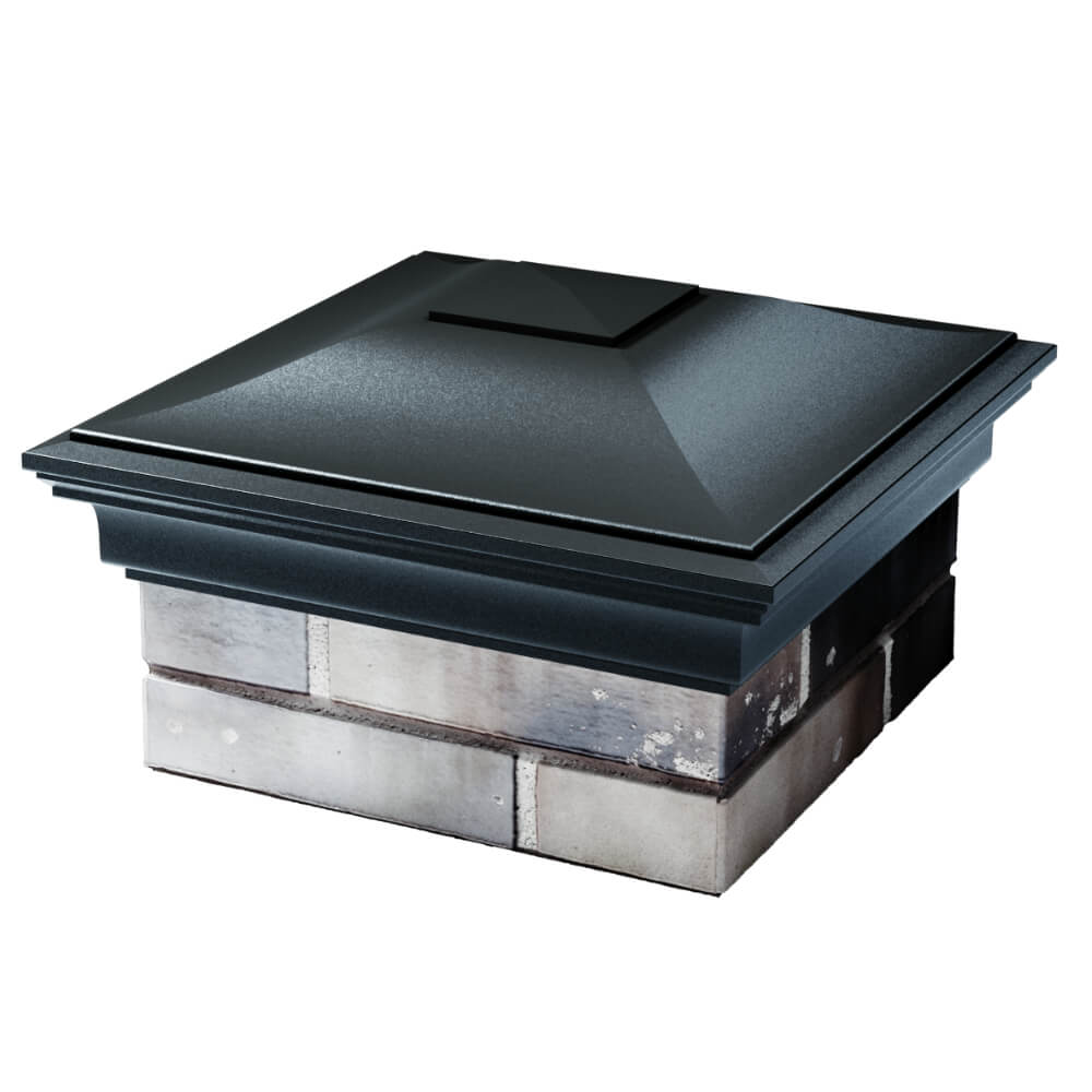 Колпак Zking Монблан Черный на столб 1.5х1.5 кирпича (385х385мм) в Крымске фото