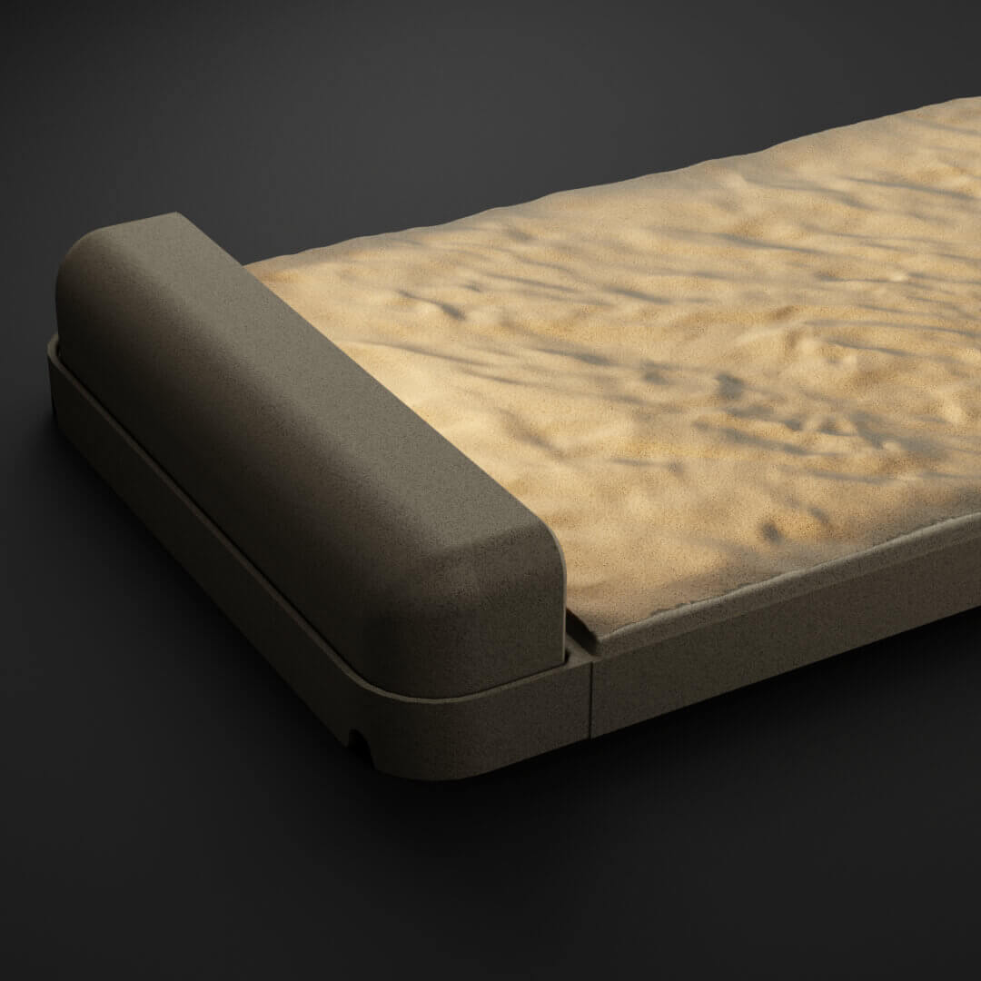 LED Светильник для шаговой плиты STONE Светлая Галька 330х75х98мм в Крымске фото