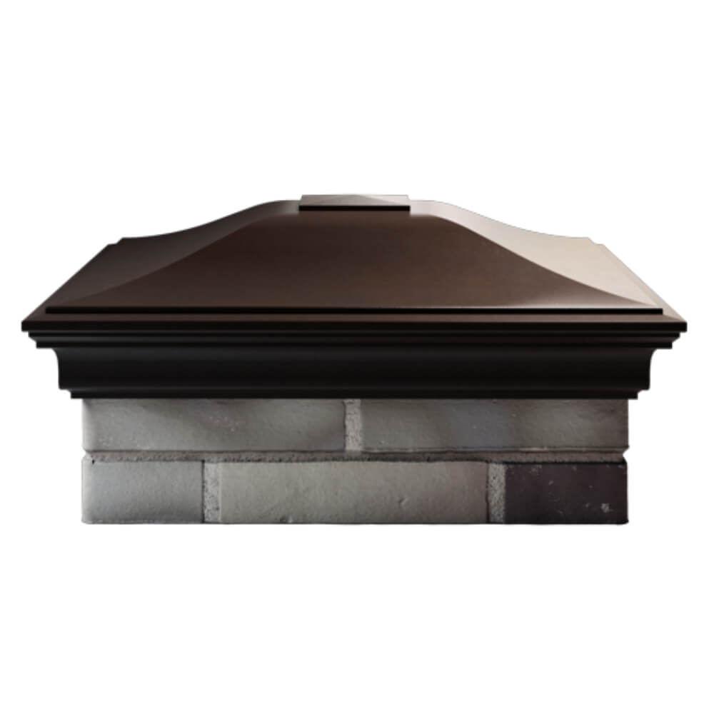 Колпак Zking Монблан Коричневый на столб 2х2 кирпича (515х515мм) в Крымске фото