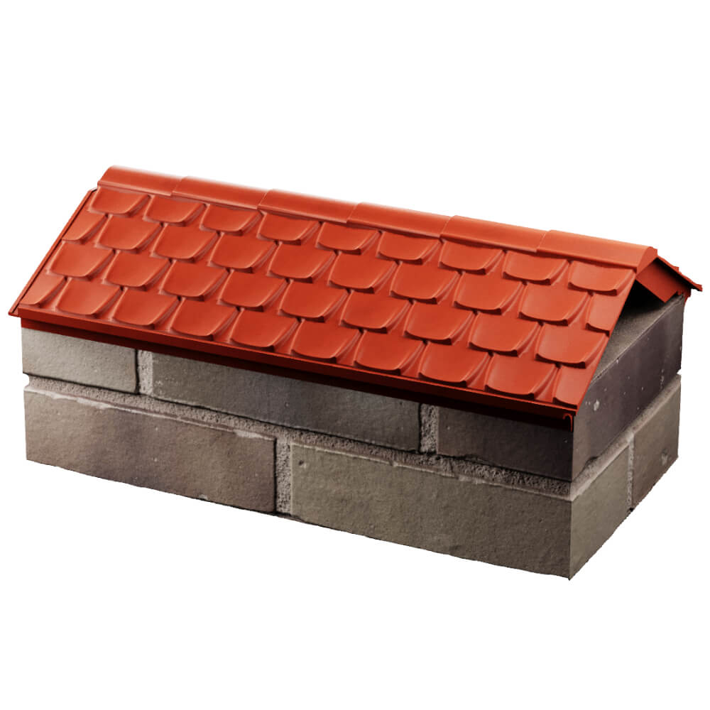 Парапет Zking Эльбрус Красный с посадкой на 1 кирпич (255мм) в Крымске фото