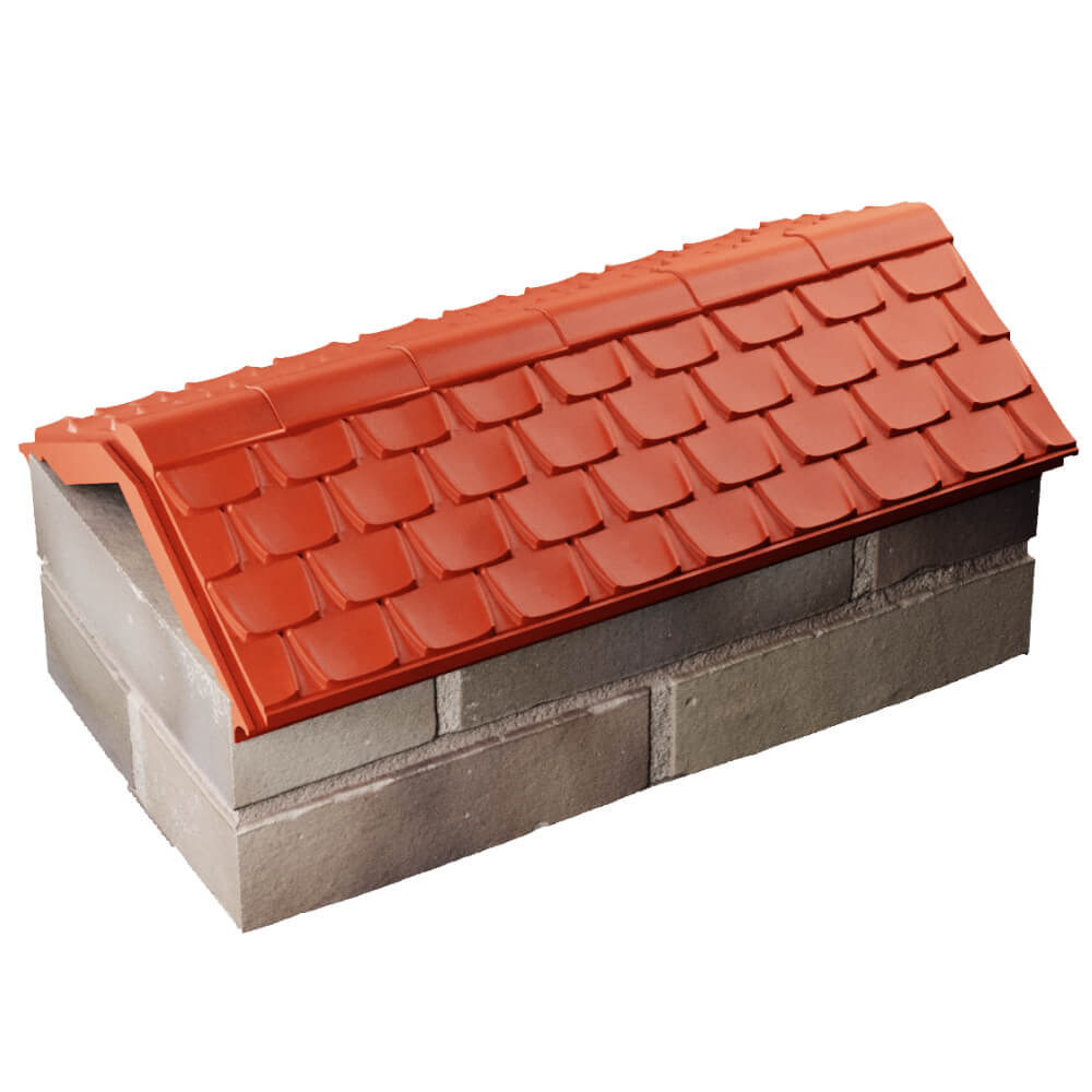 Парапет Zking Эльбрус Красный с посадкой на 1 кирпич (255мм) в Крымске фото