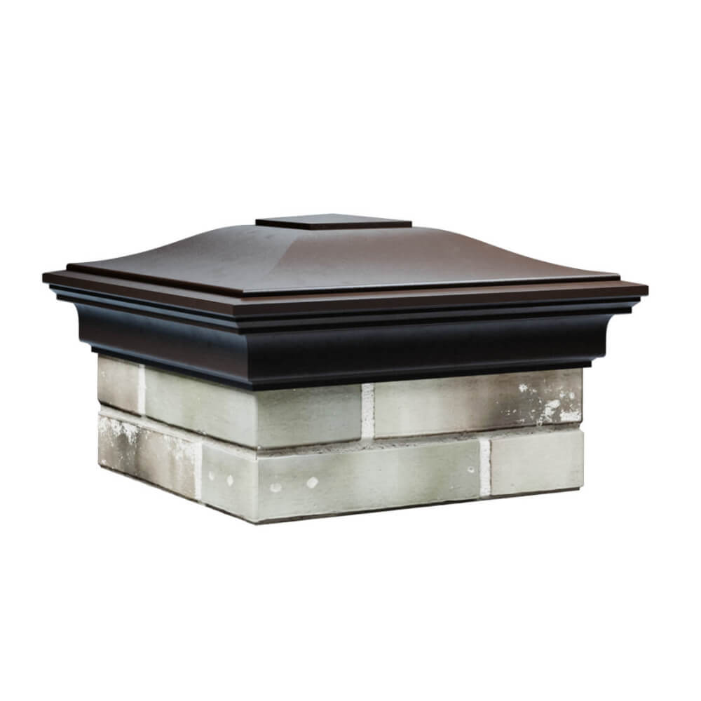 Колпак Zking Монблан Коричневый на столб 1.5х1.5 еврокирпича 0.7НФ (355х355мм) в Крымске фото