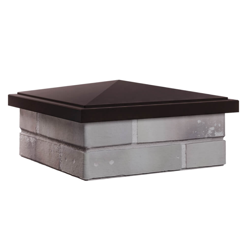 Колпак Zking БонаМоно Коричневый на столб 1.5х1.5 кирпича (385х385, 400х400мм) в Крымске фото