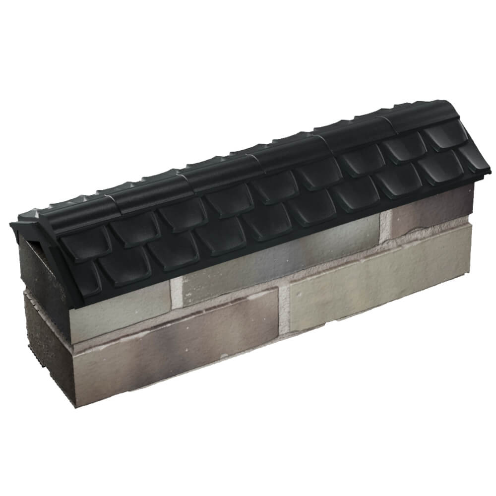 Парапет Zking Эльбрус Черный с посадкой на 0.5 кирпича (130мм) в Крымске фото