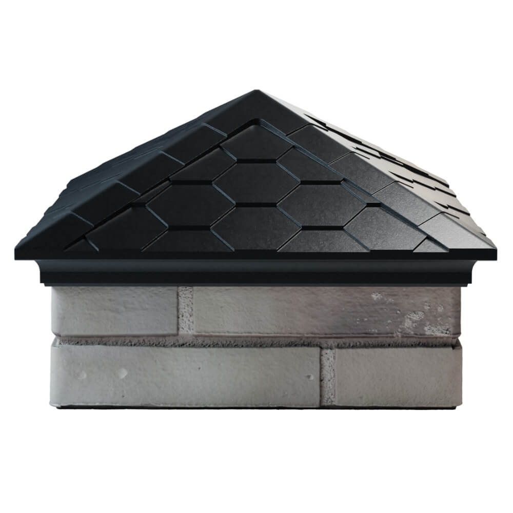 Колпак Zking Эверест Черный на столб 1.5х1.5 кирпича (390х390мм) Крымск фото