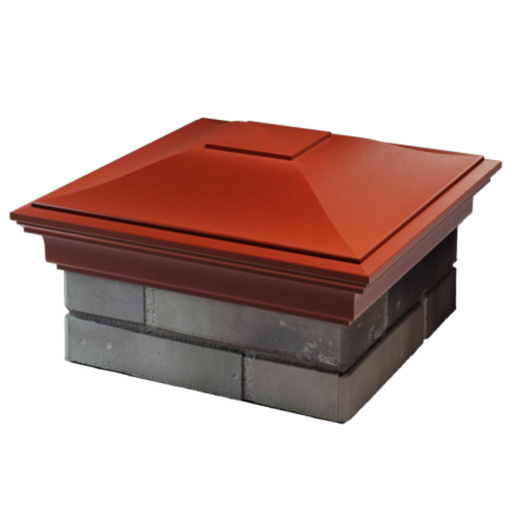 Колпак Zking Монблан Красный на столб 1.5х1.5 кирпича (385х385мм) в Крымске фото