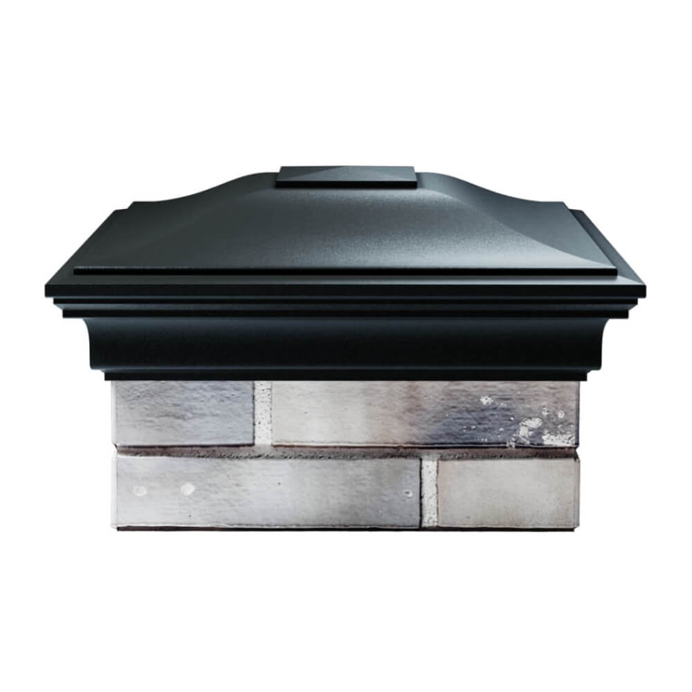 Колпак Zking Монблан Черный на столб 1.5х1.5 еврокирпича 0.7НФ (355х355мм) Крымск фото