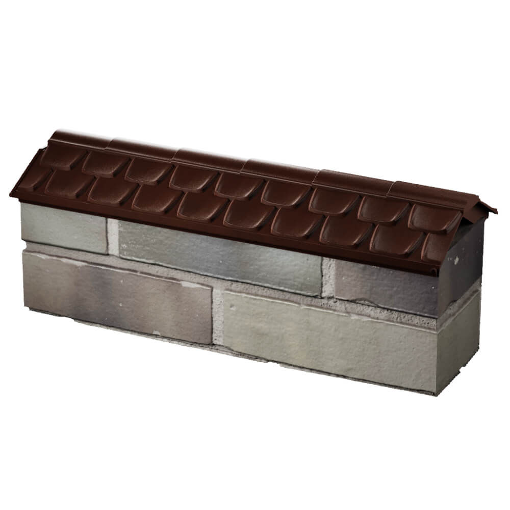 Парапет Zking Эльбрус Коричневый с посадкой на 0.5 кирпича (130мм) в Крымске фото