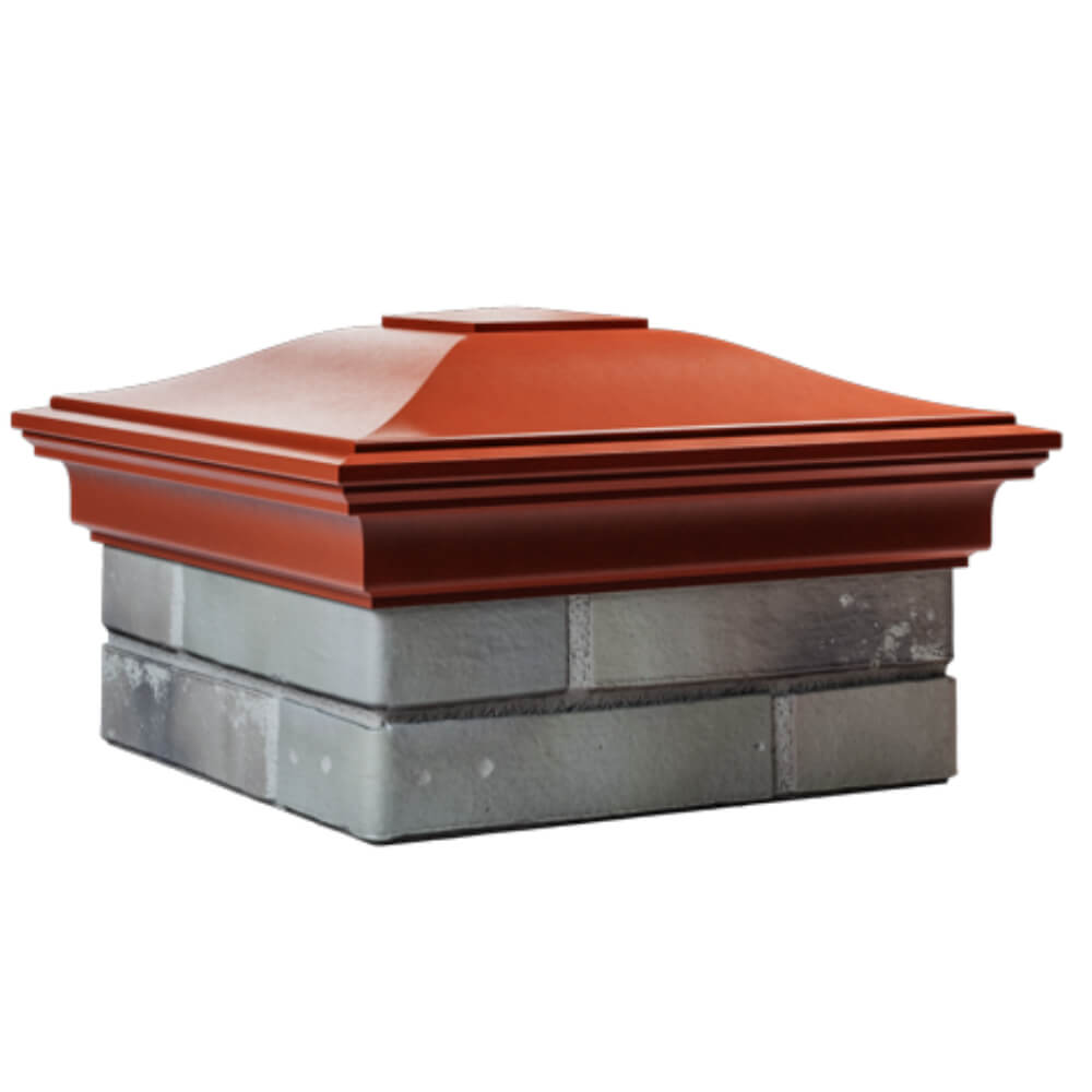 Колпак Zking Монблан Красный на столб 1.5х1.5 кирпича (385х385мм) в Крымске фото