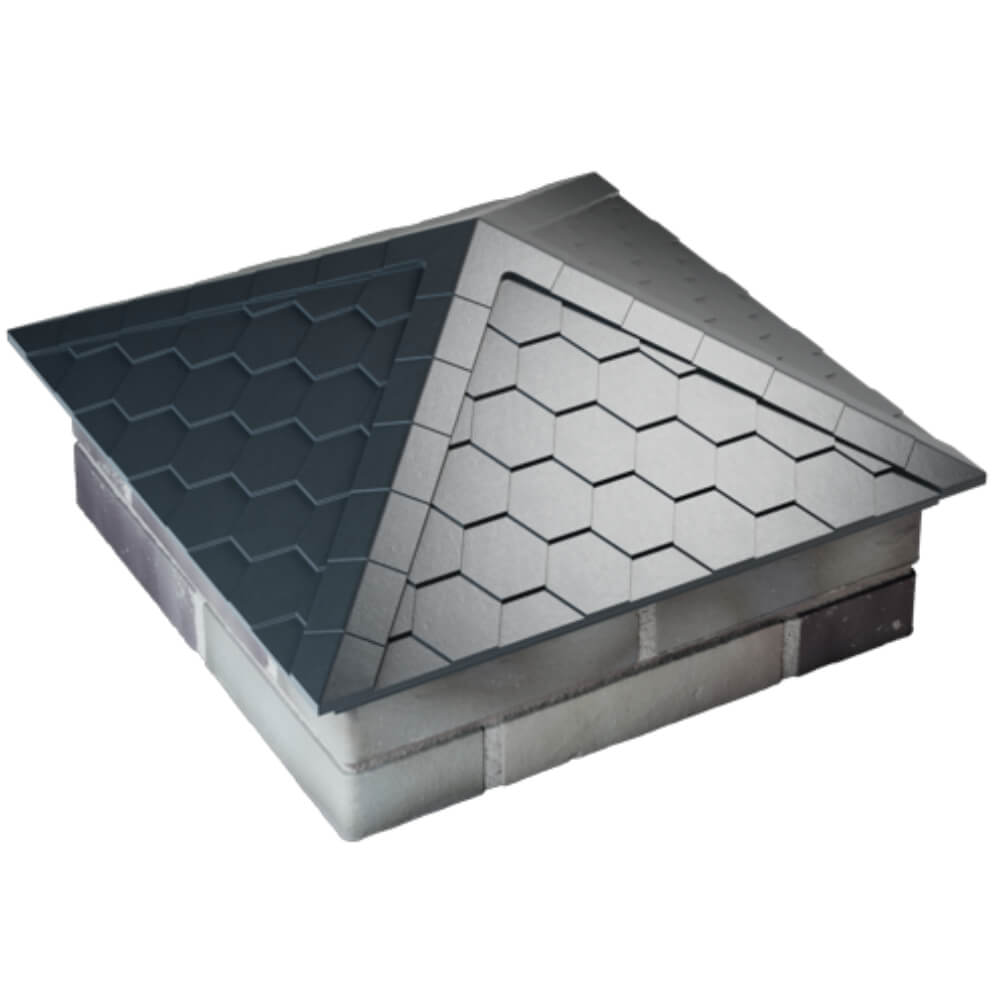 Колпак Zking Эверест Серый на столб 2х2 кирпича (535х535мм) Крымск фото