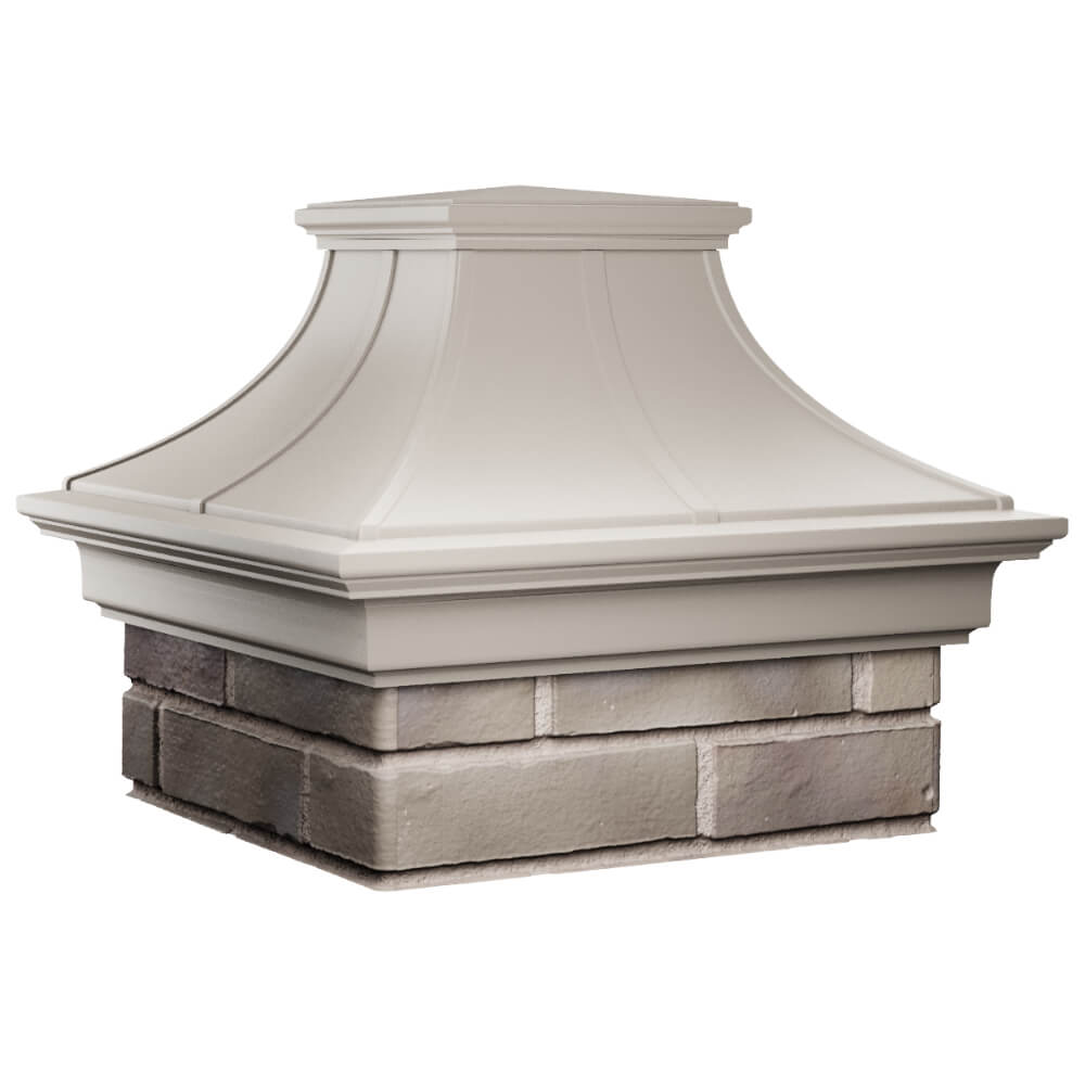 Колпак Zking Монблан Премиум Бежевый на столб 1.5х1.5 кирпича (385х385мм) в Крымске фото